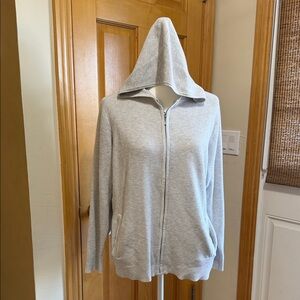 Volution Women's 1X Grey Full Zip Hooded Sweatshirt/Sweater